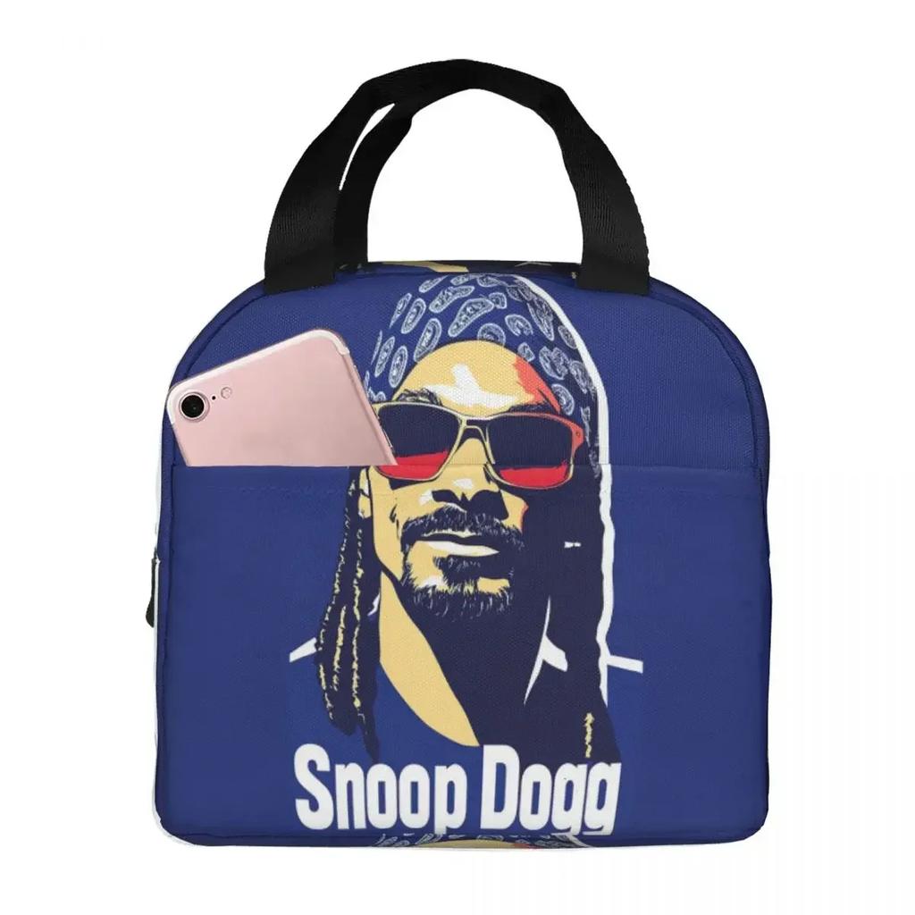 American Music Rapper Snoop Dogg Insulated Lunch Bag for Kids School Cooler Thermal Food Box Tote Portable Lunch Boxes Container