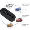 4pcs Universal Black Rubber Exhaust Hanger Mount Brackets Long Heavy Duty Hanger