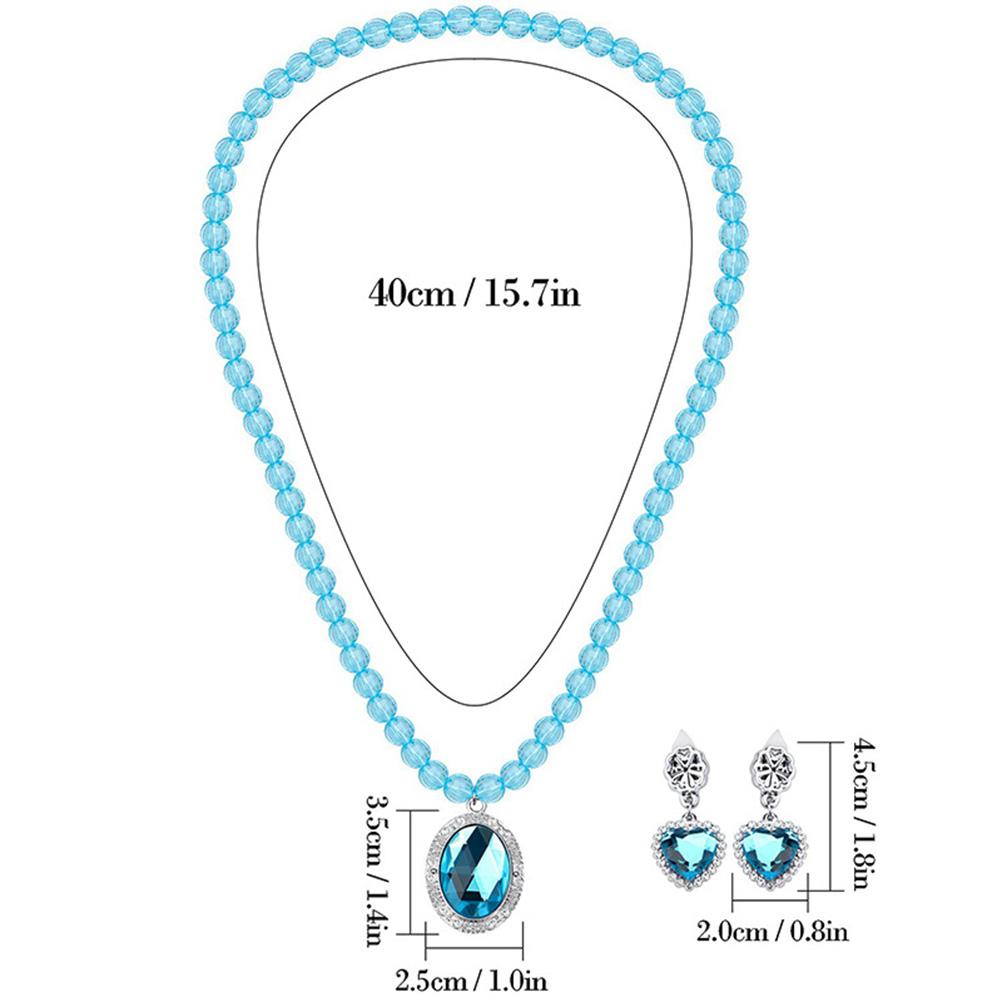 Prinzessin Verkleidungskostüm Zubehör Krone Zepter Halskette Ohrringe Handschuhe Set