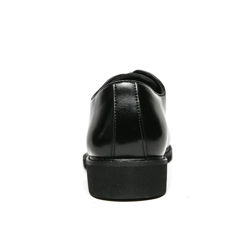 New Black Derby Shoes for Men Brown Square Toe Lace-up Business Handmade Men Dress Shoes  Size 38-46 Mens Shoes