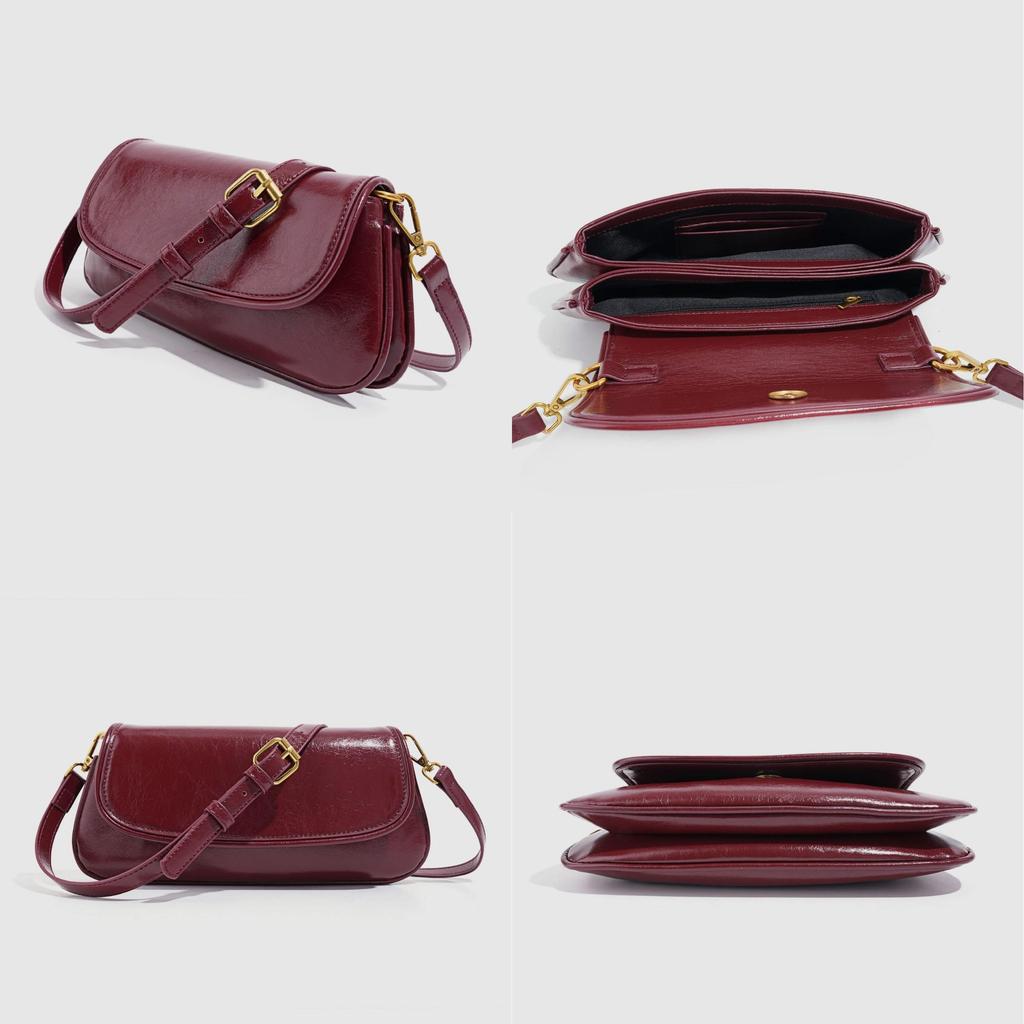 Vintage Pu Small Crossbody Bag With Dual Compartments For Daily Use