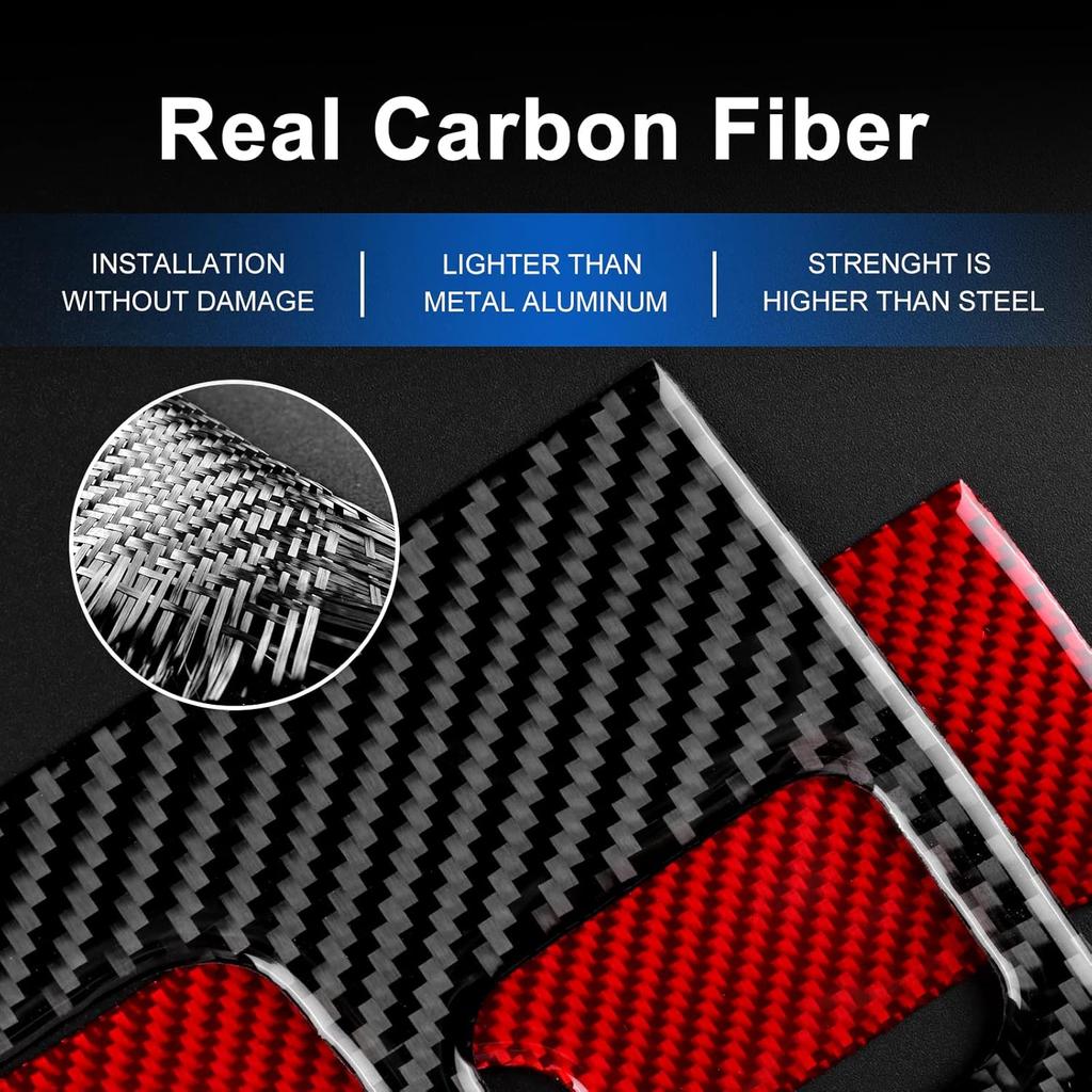 AIRSPEED for Subaru BRZ Toyota GR86 2021 2022 Seat Heating Control Button Cover Center Console Panel Carbon Fiber Sticker Interior Accessories,