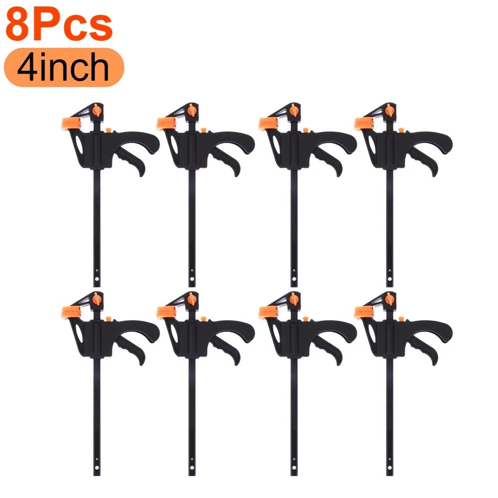 1-10Pcs 4 Inch F Type Woodworking Clamp Heavy Duty Woodworking Clip Ratchet Release Portable Practical Convenient DIY Hand Tool