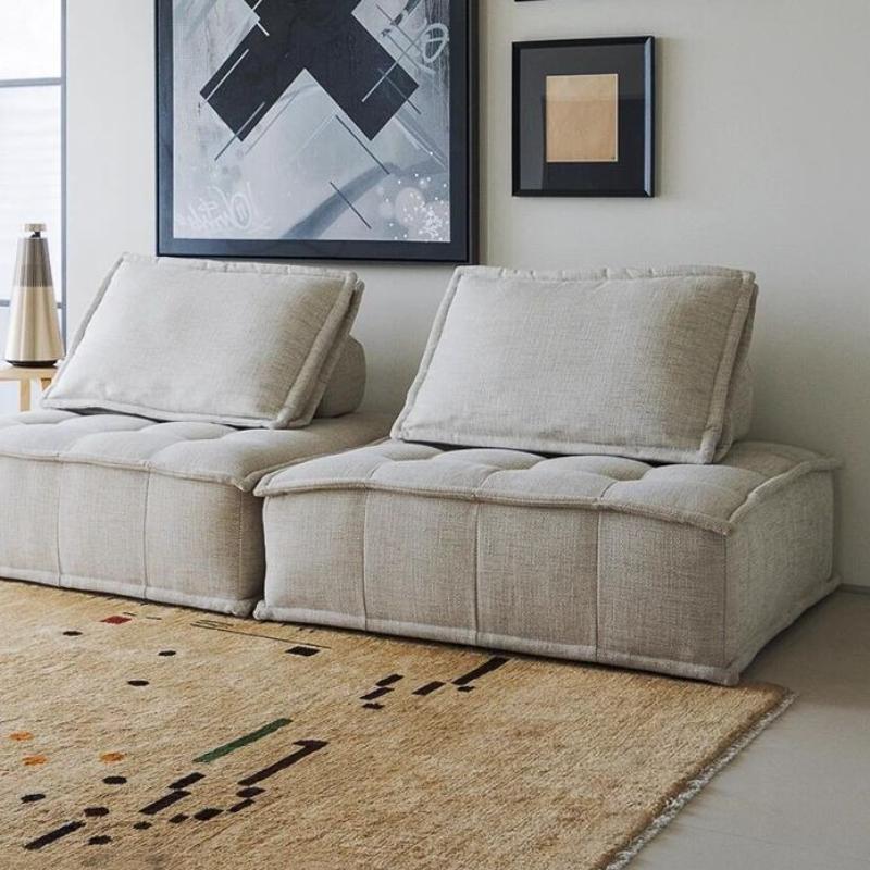 Tofu Block Living Room Sofas Small Apartment Lazy Square Sofa Vacuum Compression Sofa Free Combination Removable Furniture