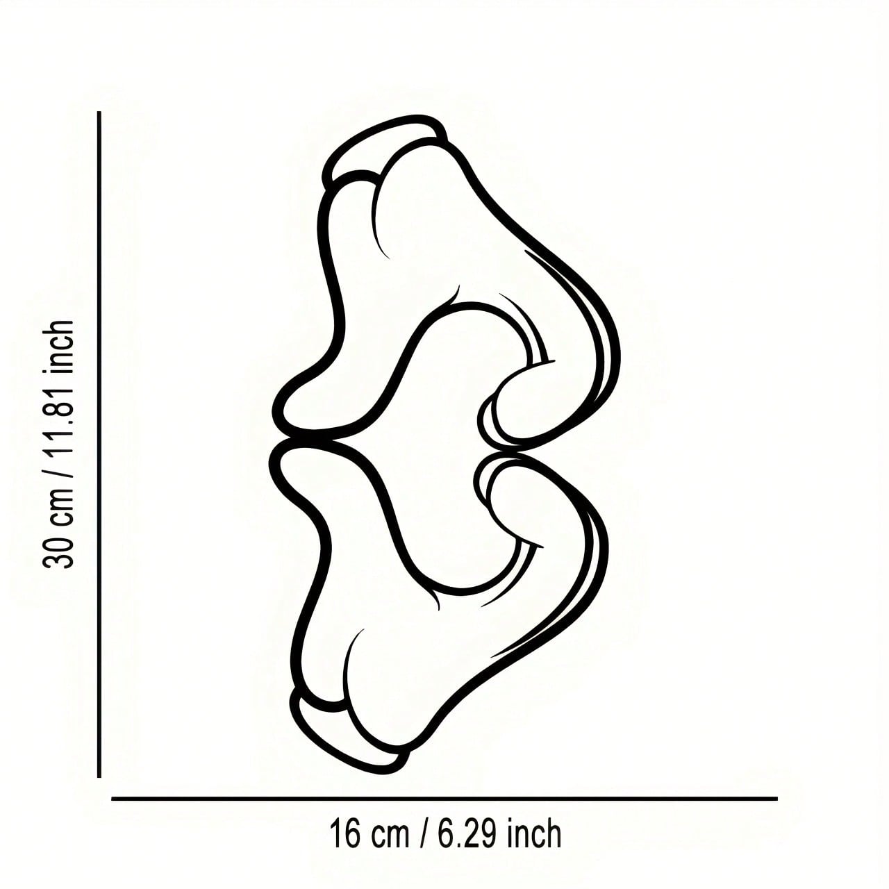 

Abstract Heart Hand Metal Wall Art Elegant Design Halloween Christmas Home Decor Gift