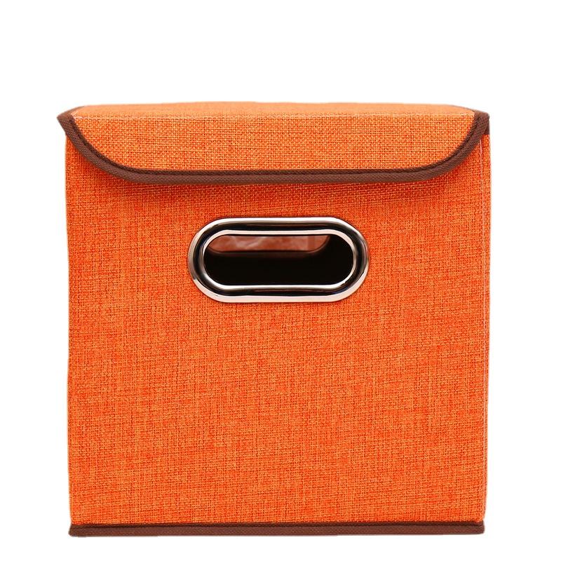 Square Cotton Linen Folding Storage Box Home Bedroom Clothes Quilt Storage Organizer Fabric Underwear Storage Box with Cover