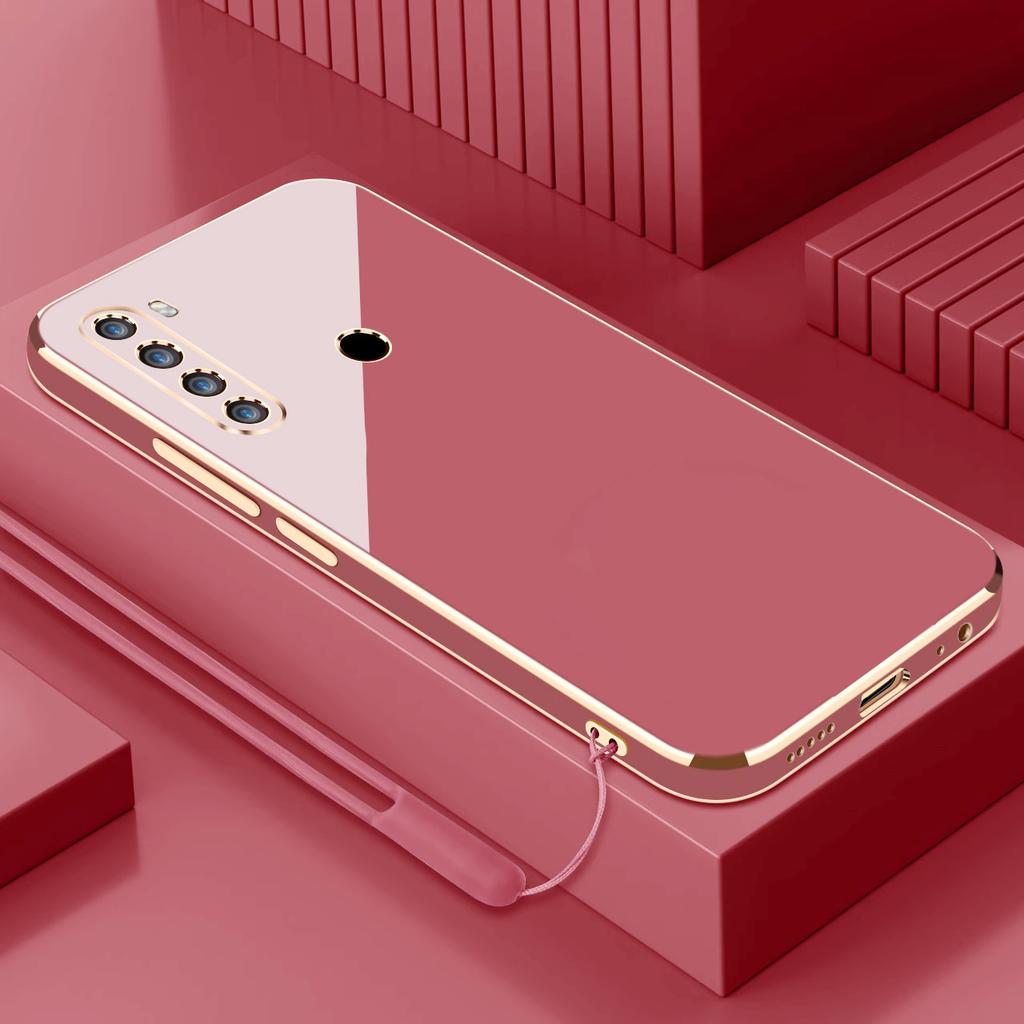 For Redmi Note 8T Case Redmi Note 8 Cover Redmi Note 8 Pro Cases Note8t Luxury Square Plating Phone Case Shockproof Back Cover