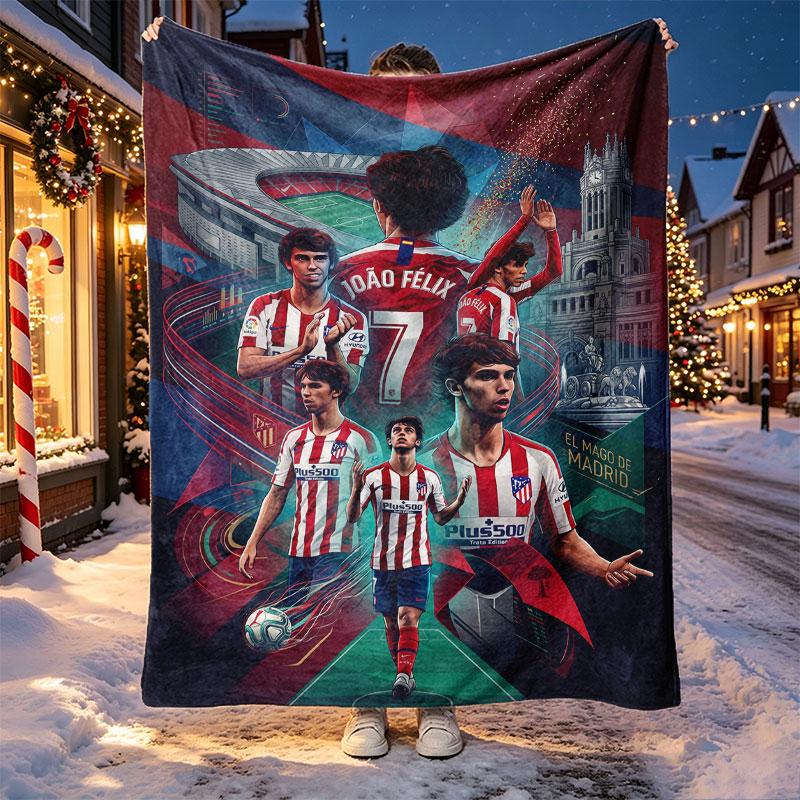 Cristiano Ronaldo Pattern Blanket for Home Decoration, Bed, Sofa, Car Travel, Camping, Suitable for All Seasons, Birthday Christmas Gift