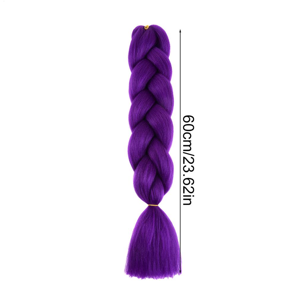 Purple Braiding Hair Extensions Pre Stretched Soft Synthetic Jumbo Braids DIY Ponytail for Party Special Events Festival Costume