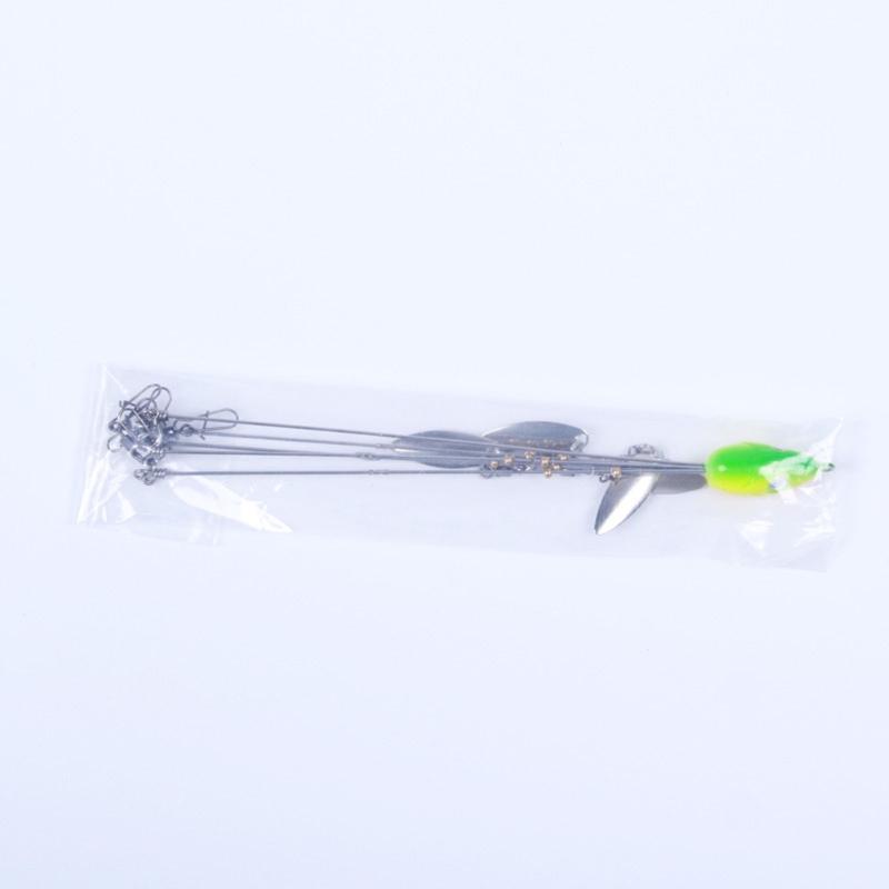 2 Stuks 5 Arm Rig Hoofd Zwemmende Kunstaas Visserij Groep Lures Snap Swivels Spinner Visserij Lures Rig Voor Langdurig Gebruik