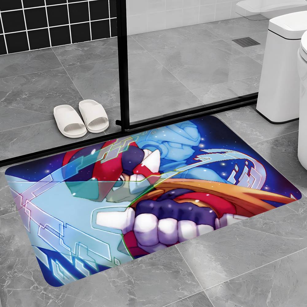 Classic Action Game R-Rockman Kitchen Mat Kids Room Bedroom Decoration Balcony Anti-Slip Doormat Living Room Alfombra