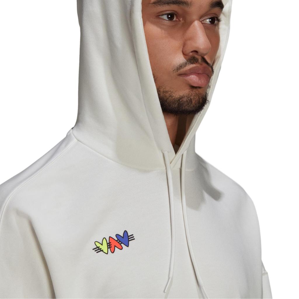 adidas Sweatshirts Men's White Hooded Moderate Regular H61132
