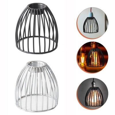 Iron Wire Basket Cover Vintage Birdcage Lamp Shade Chandelier Light Bulb Cage Cover  Home Decor