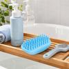 Rubber Pet Grooming Brush, Rounded Soft Bristles, Pet Bath Scrubber Massage Brush, Gentle Shedding Brush for Short Haired Cats Dogs