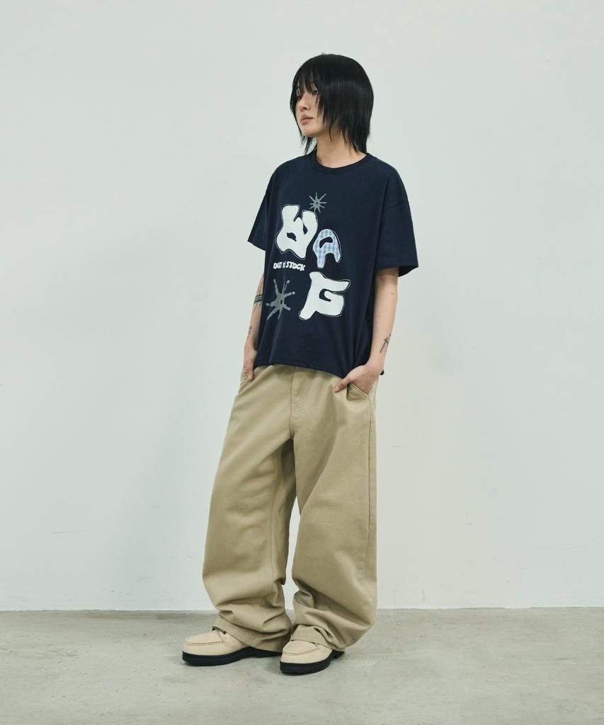 SCALLYWAG [Ryu Jung-Ran × Skelly Wung] Pull Up Straight Cotton Pants [Beige]