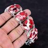 Kingman rotes Mohave Kupfer Türkis Armband 925 Sterling Silber Armband verstellbare Kette Armband Edelstein handgefertigter Schmuck Geschenke für Mama