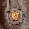 Women PU Leather Backpack Multifunctional Vintage Badge Shoulder Bag Large Capacity Anti‑theft Travel Crossbody Bag Casual Ladies Handbag For Daily