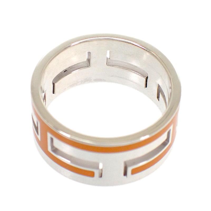 HERMES  #13(JP Size)  Ring Orange Silver925 Mens