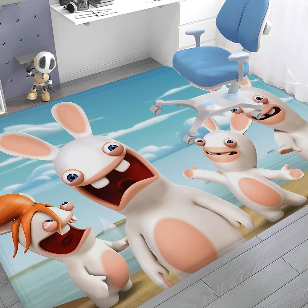 R-Rabbids I-InvasionS Door Mat Anti-slip Absorb Water Long Strip Cushion Bedroon Mat Bedside Mats