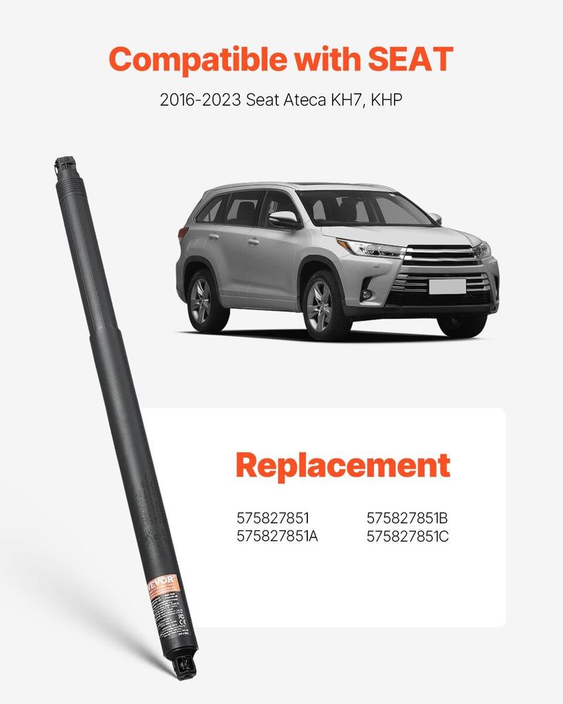 2PCS Rear Liftgate Power Struts Compatible with 2016-2023 Ateca KH7, KHP