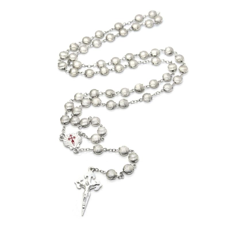 

Exquisites Shells Bead Cross Necklace Adjustable Length Pendant Necklace for Different Neck Sizes Gift for Loved Ones 1