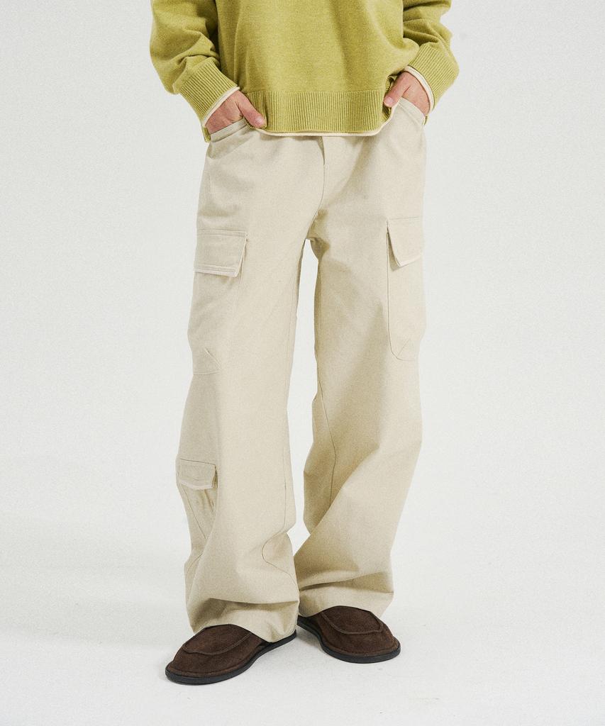 SLOWACID Oblique Pocket Cargo Pants [Ivory]