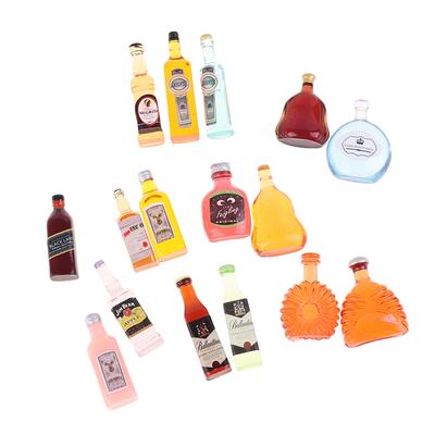 10 Stück 1:12 Puppenhaus Miniatur Harzflasche Simulation Weinflasche Für Kinderspielzeug