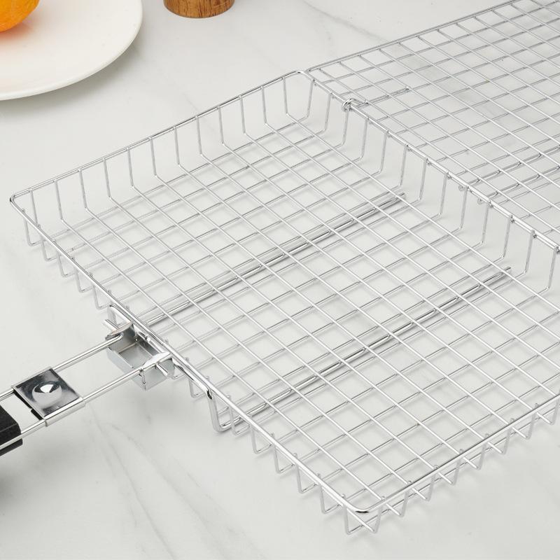 Folding Handle Multi-Function Grill Basket for Chicken, Fish, Meat, and Corn