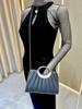 Elegant Pleated Evening Crossbody & Handbag for Weddings and Parties
