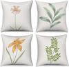 4pcs Black Cats Floral Scenic Scenes Cushion Cover Home Decor Pattern Pillow Cases for Sofa Bedroom Car
