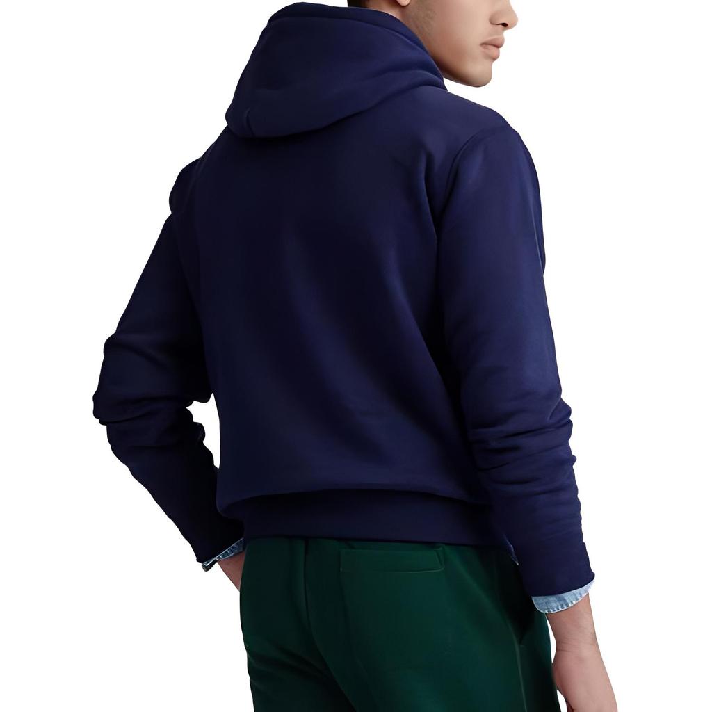 Polo Ralph Lauren FW23 Patch Hooded Fleece Long Sleeve Sweatshirt Men sweatshirt Navy-Blue 710763795-001