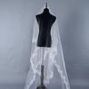 Womens Short Fingertip Length 1 Tier Lace Edge Wedding Bridal Veil Bride Tulle Hair Accessories Without Metal Comb