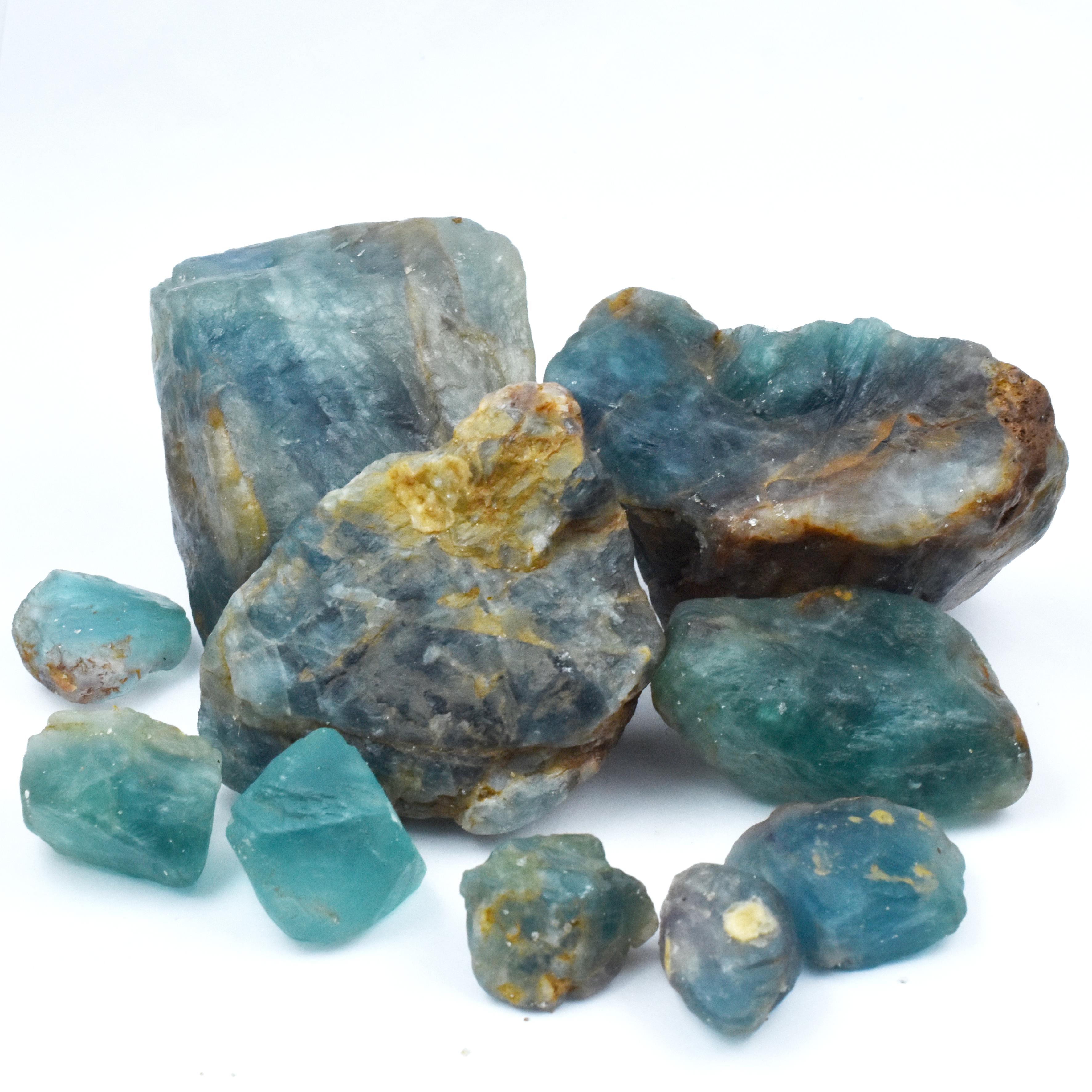 

Natural Multi-Color Fluorite 245.45 Ct Uncut Rough CERTIFIED Loose Gemstone Lot AR-3192-S