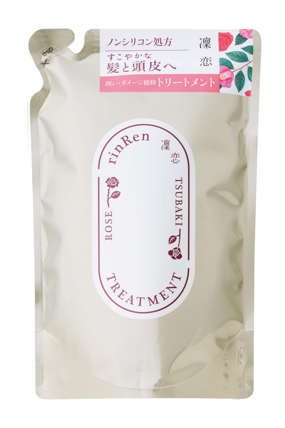 

RinRen RinRen Treatment Refill Rose & Camellia 400ml [Silicone-free, Natural, Additive-free, Natural Aroma, Damage Care, Moisturizing, Floral]