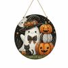 Wooden Halloween Door Decorations Ghost Pumpkin Porch Decor Wall Decoration  Indoor Atmosphere