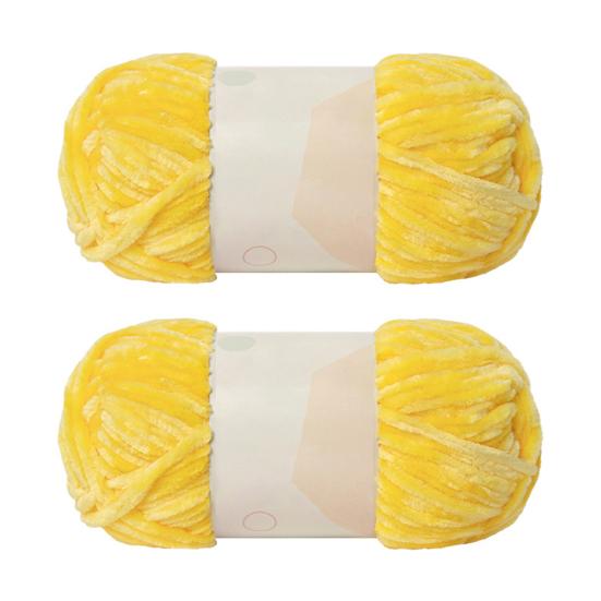 2 rolki grubej nici welurowej przędzy Chenille do szydełkowania i robienia na drutach puszystej włóczki Chenille na koc do szalika, czapki, majsterkowania, tkactwa