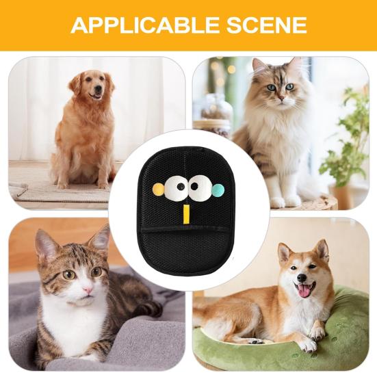 Tierhaarentfernungshandschuhe Elektrostatische Tierhaarentfernungshandschuhe für Couch Teppich Autositz Cartoon-Design Wiederverwendbarer Pflegehandschuh für Katzen Hunde