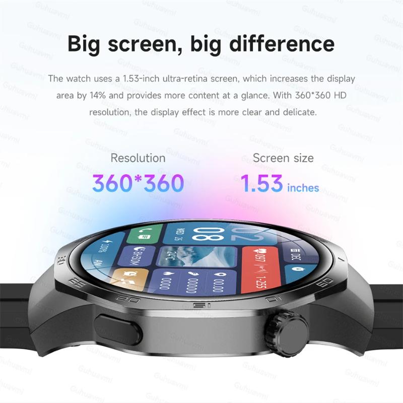 2025 New Bluetooth Call Smart Watch Men AMOLED HD Large Screen Heart Rate NFC IP68 Waterproof Sport Wireless Charging for Xiaomi