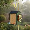 Large Capacity Bird Feeder Metal Suet Feeder Hanging with Cage Easy to Clean House Shaped Wild for Outdoors Garden Yard Decor Outside
