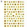 Samolepka na nehty Sunflower Shape 3D Effect Ultra Thin Blossom Floral Nail Art Water Obtisky pro ženy