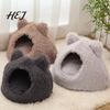 Warm Enclosed Hideaway for Indoor Cats Plush Cat Cave Bed, Hideaway, Fluffy Cozy Comfortable Pet Nap Mat Tent Burrow Bed Small Dogs