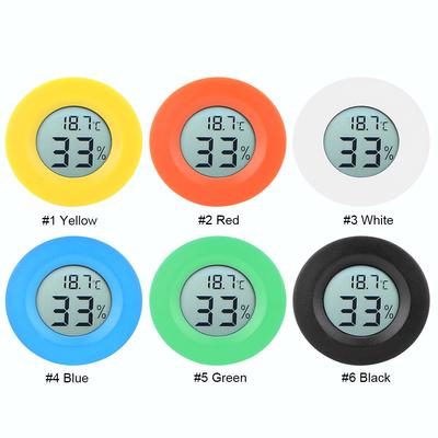Mini Circular Embedded Digital LCD Thermometer Hygrometer Humidity Temperature Meter Indoor Digital Thermometer Hygrometer