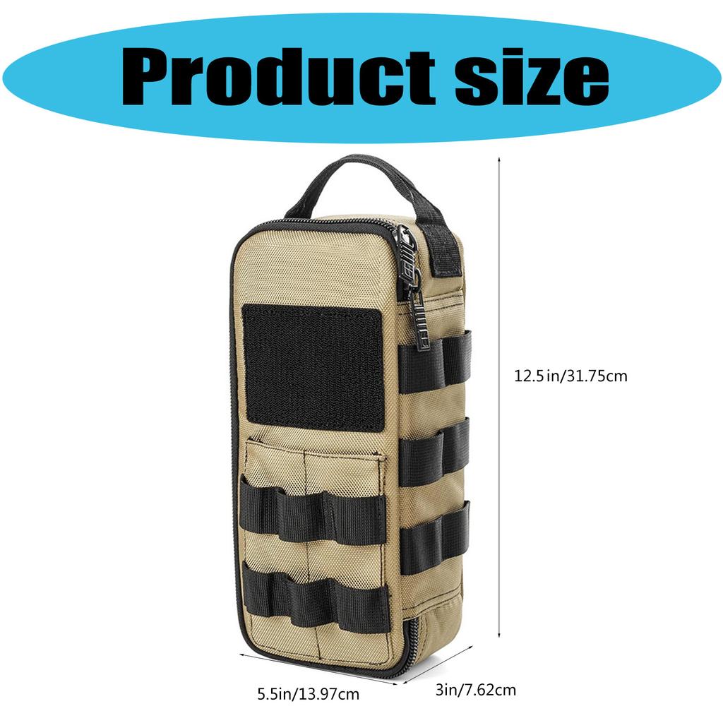 Heavy Duty Small Tool Bag Pouch Portable Utility Organizer Case with Handle for Motorcycle Road Bike Electrician