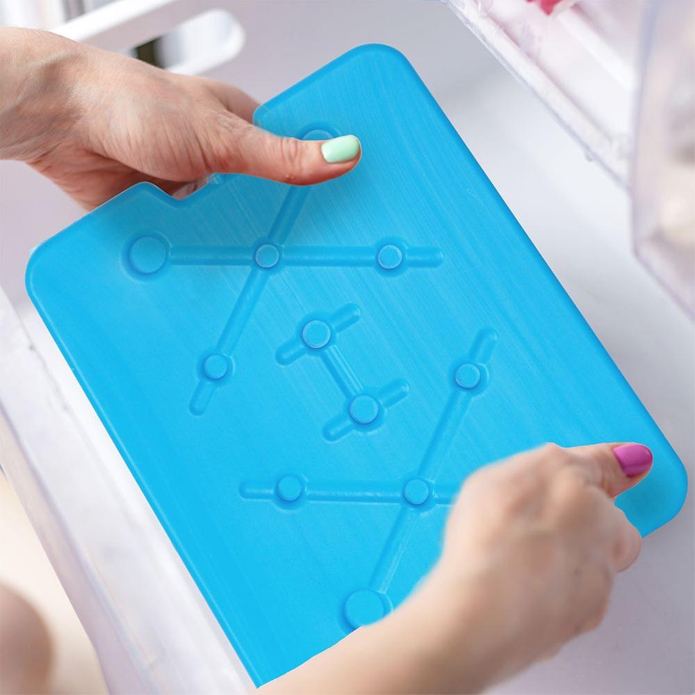 Cooling insert for a portable refrigerator, flat set of 2, 900 g