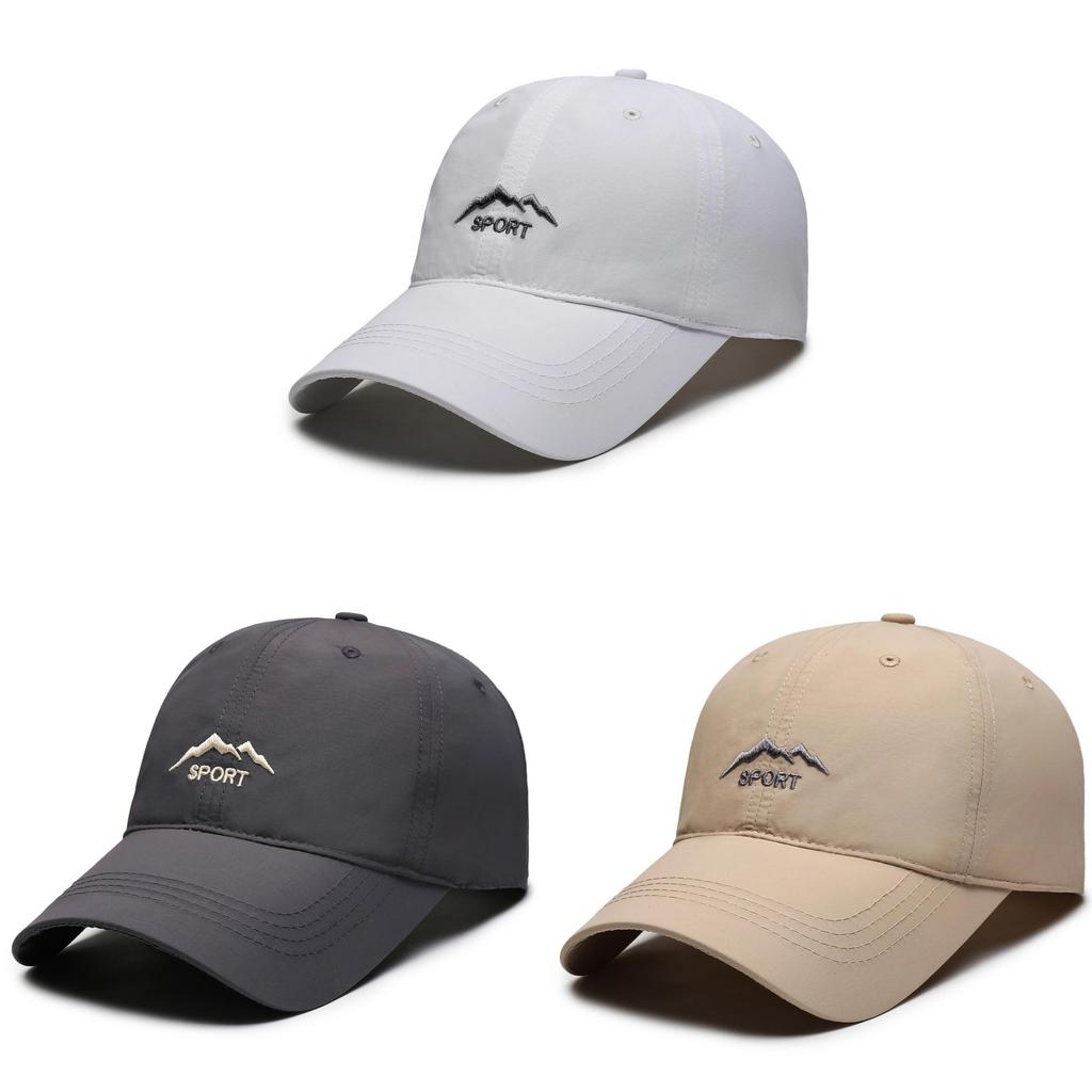 Cappellino da Baseball da Uomo Asciugatura Rapida Traspirante Con Visiera Curva Per Protezione Solare all'Aperto