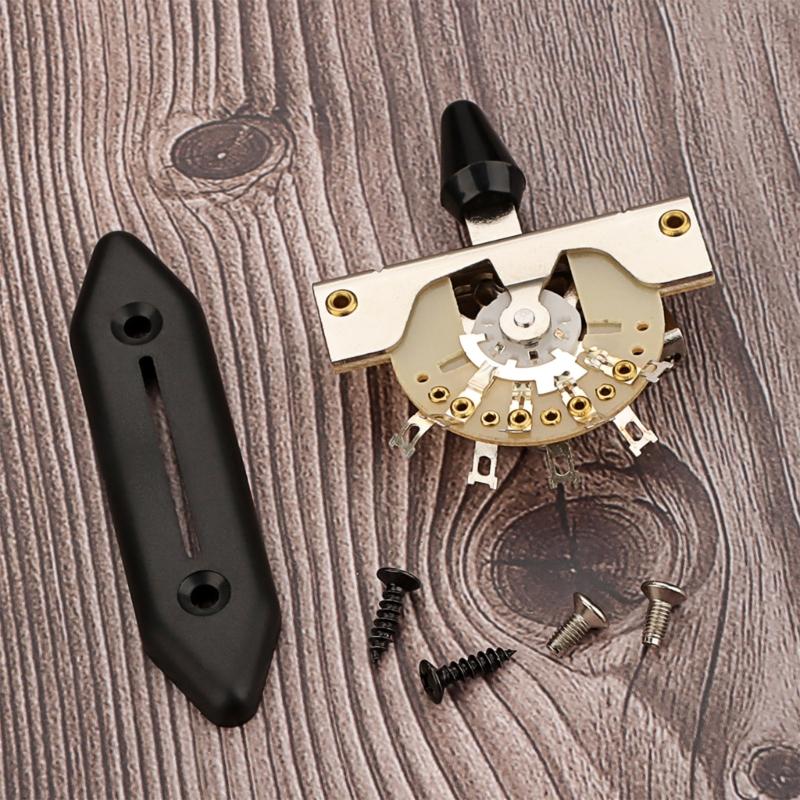 Guitar 5 Way Toggle Switches Replacement Electric Guitar Pickup Selector Switch with Switch Plate Guitar Accessories