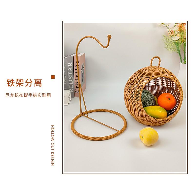 Hanging Fruit Basket Storage Organizer Kitchen Living Room Picnic Decorative PP Utility