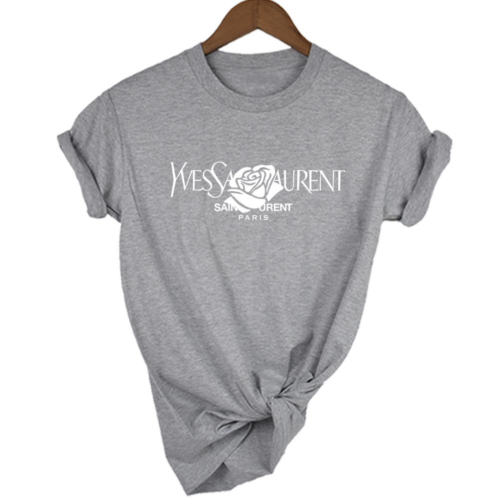 

Luxury brand Brand Fashion Alphabet Printed Crew Neck Clothing Short Sleeve T-Shirt Trend Women s Summer XL