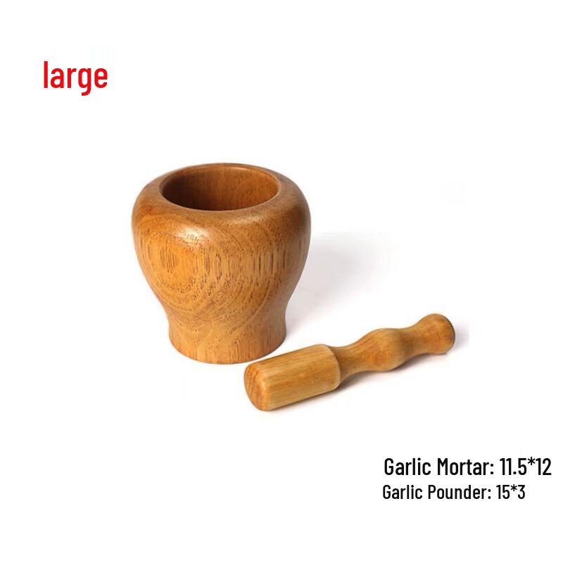 Solid Wood Garlic Mortar & Pestle