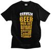 Beer Translations T Shirt for Unisex Cotton Leisure Tshirt Short Sleeves Alcohol Drinking Tee Tops Fashion Slim Fit Clothing